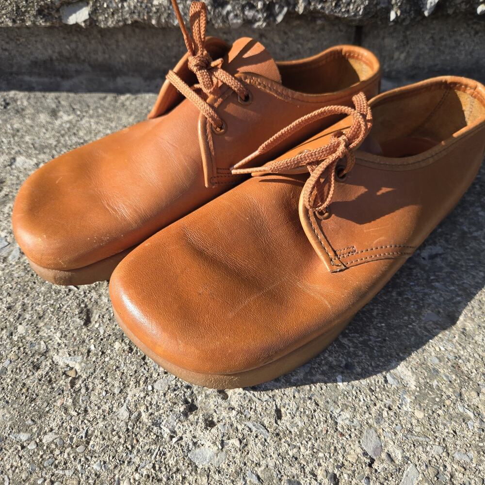 KALSO EARTH Shoes Womens Size 7.25 LEATHER Lace-Up Retro Brown